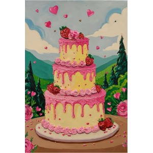 Maryam Arslan, 24 x 36 Inch, Glitter and Oil on Canvas, AC-MARS-003 Maryam Arslan, 24 x 36 Inch, Glitter and Oil on Canvas, AC-MARS-003